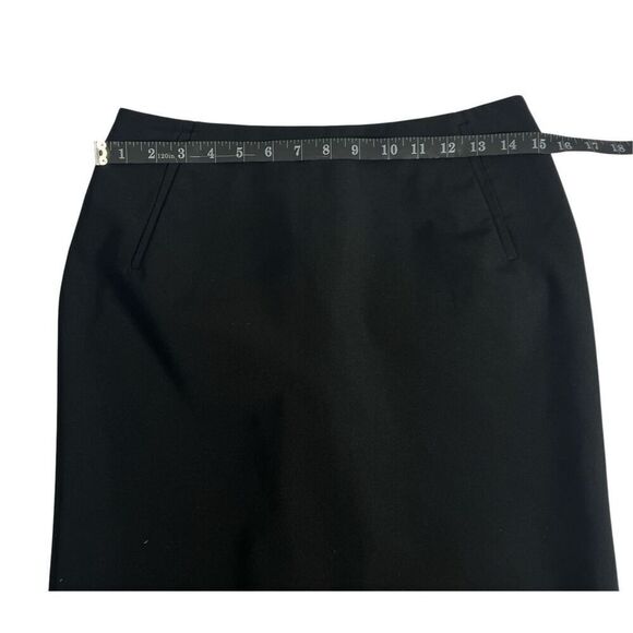 Gianni Versace Pencil Midi Skirt Size 8-10 Women's Black Solid Classic Back Zipp - Picture 9 of 13